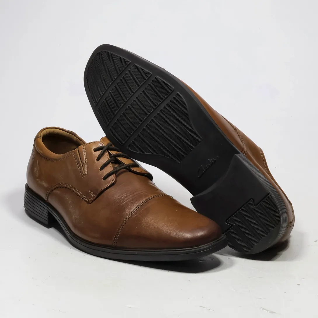Clarks Collection Formal Lace Ups Leather Brown Colour For Men