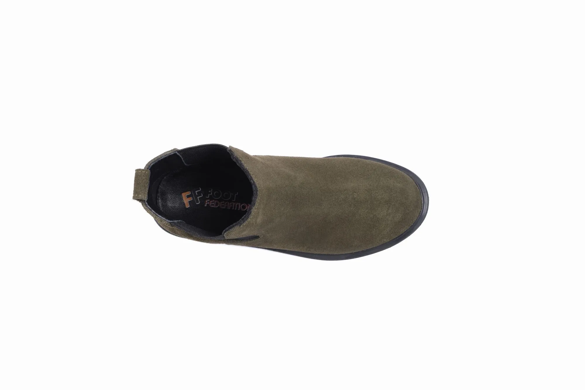 FOOT FEDERATION CHELSEA KIDS' BOOT SUEDE ARMY GREEN