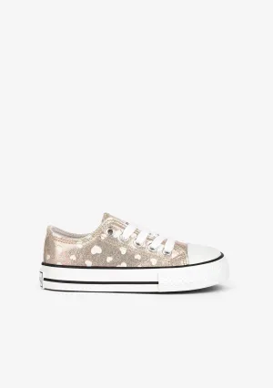 Girl's Platium Glows in the Dark Sneakers