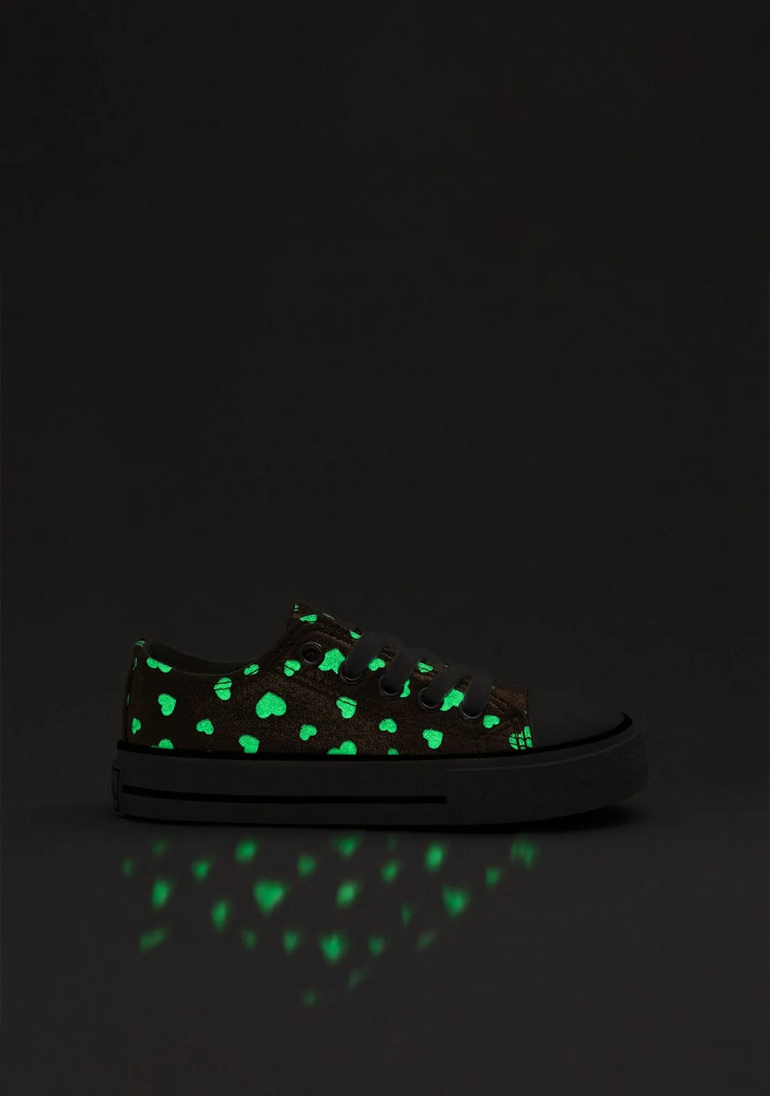 Girl's Platium Glows in the Dark Sneakers
