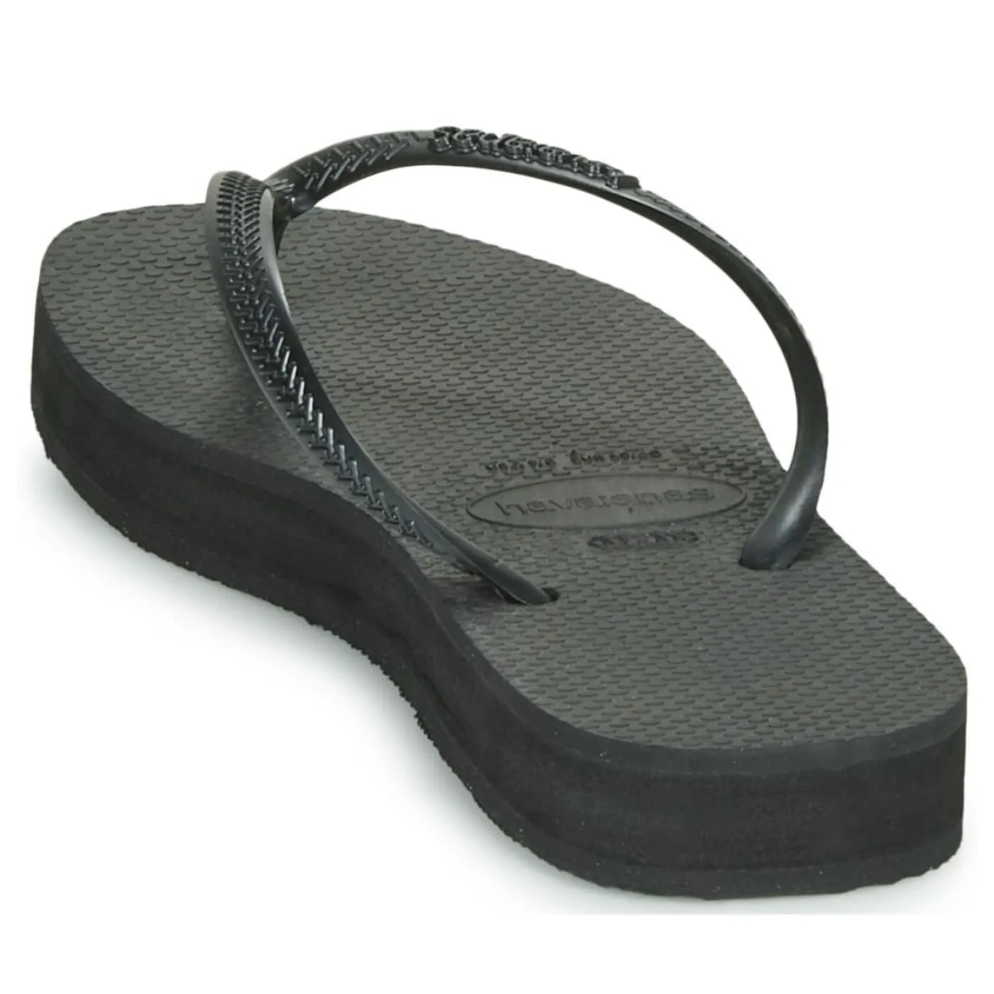 Havaianas Slim Flatform Black Womens Flip Flops