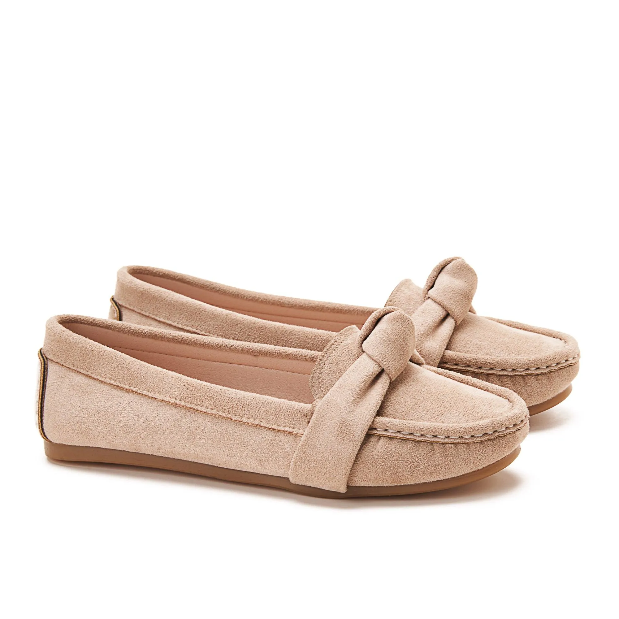 Knot Suede Loafers