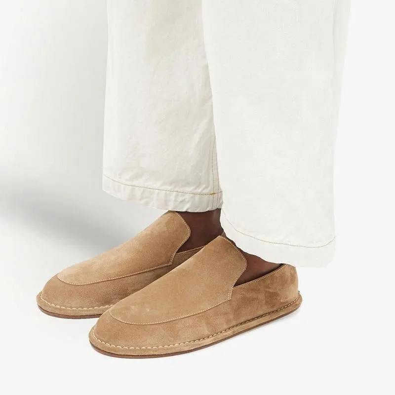 Light Brown Suede Loafers