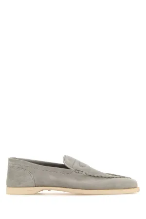 Light grey suede Pace loafers