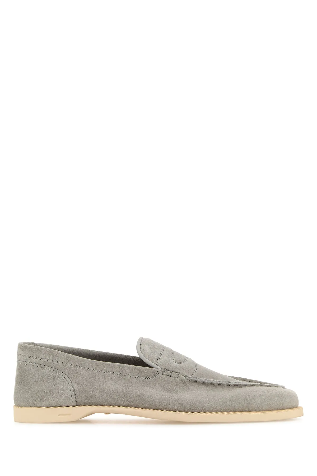 Light grey suede Pace loafers