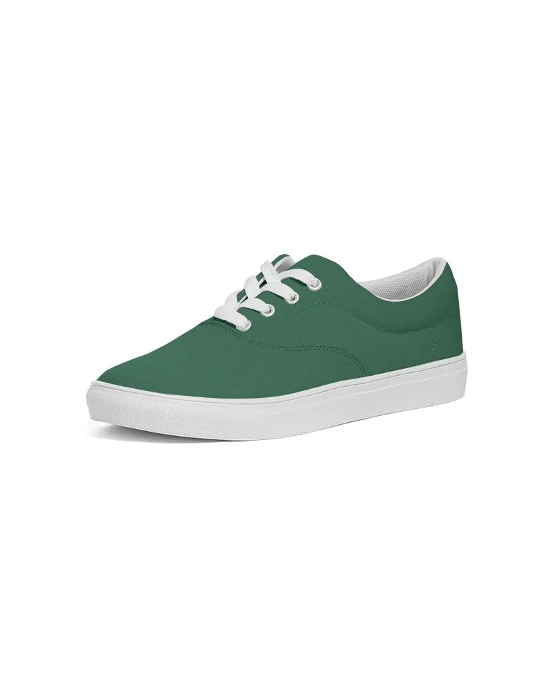 Medium Dark Green Men's Canvas Sneakers | Men's | Medium Dark Pastel Green | C60M0Y60K60