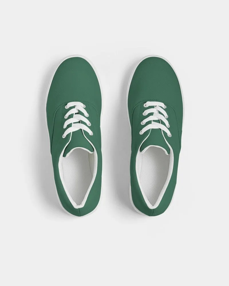 Medium Dark Green Men's Canvas Sneakers | Men's | Medium Dark Pastel Green | C60M0Y60K60