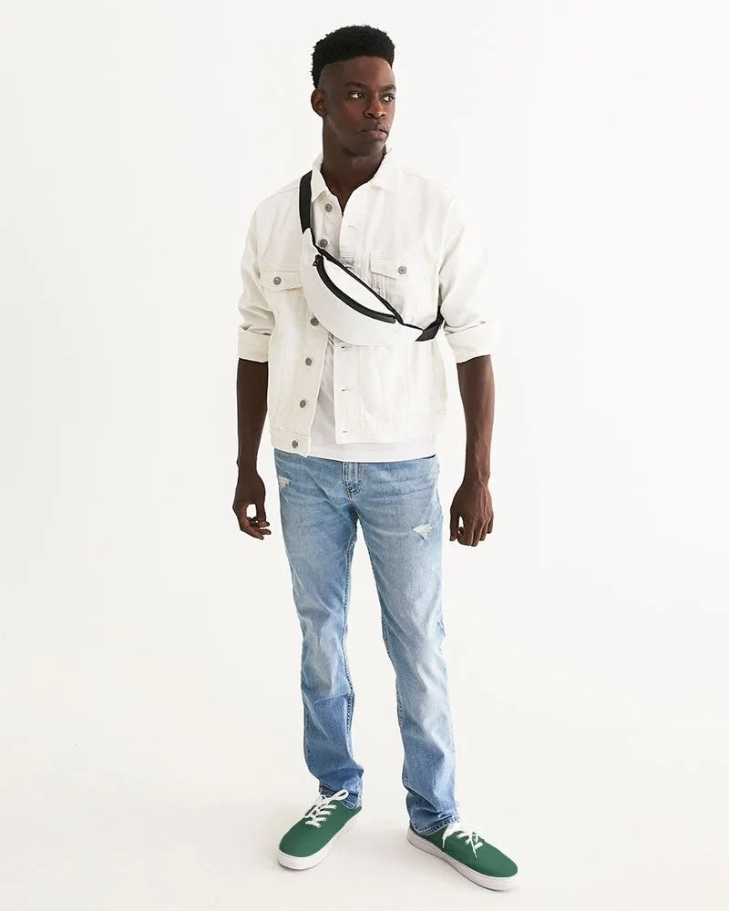 Medium Dark Green Men's Canvas Sneakers | Men's | Medium Dark Pastel Green | C60M0Y60K60