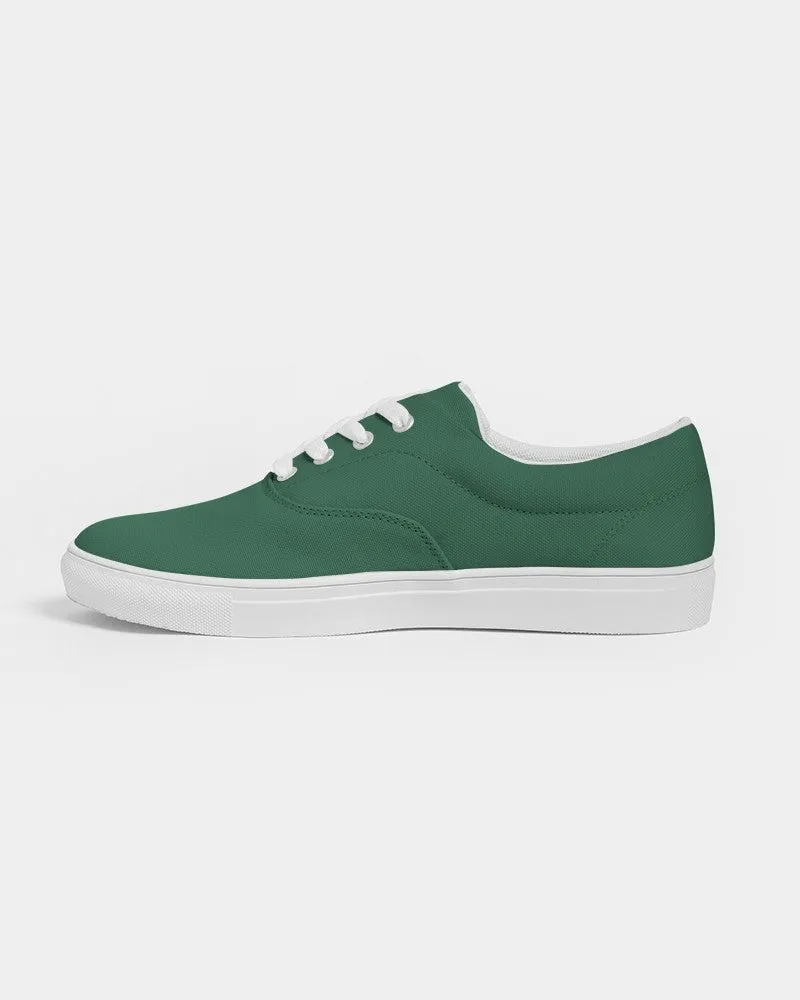 Medium Dark Green Men's Canvas Sneakers | Men's | Medium Dark Pastel Green | C60M0Y60K60