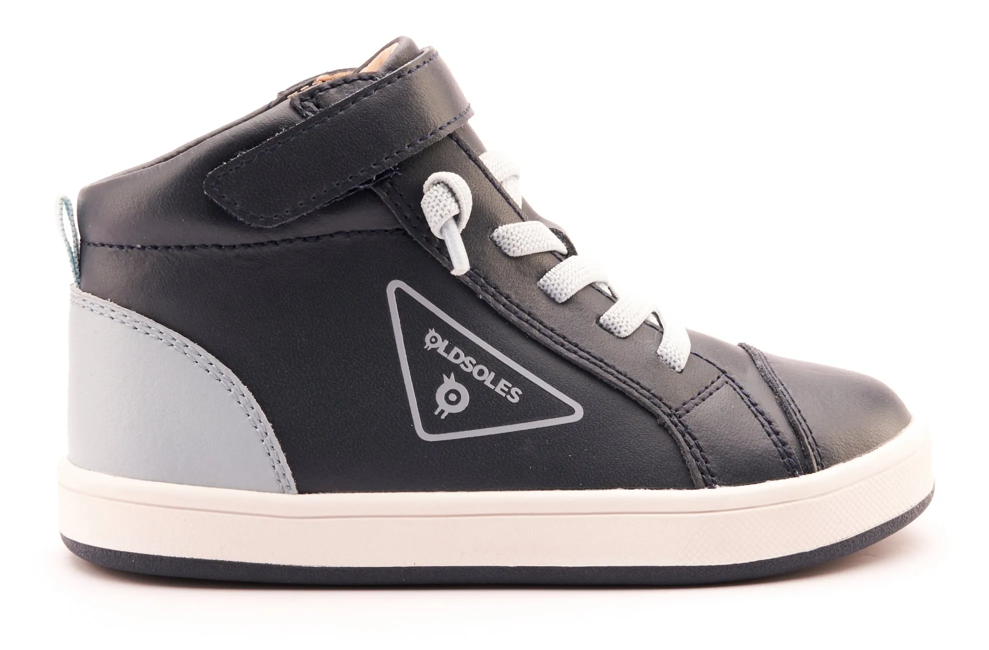 Old Soles Boy's 1000 Brigade High Top Casual Shoes - Navy / Dusty Blue / White Navy Sole