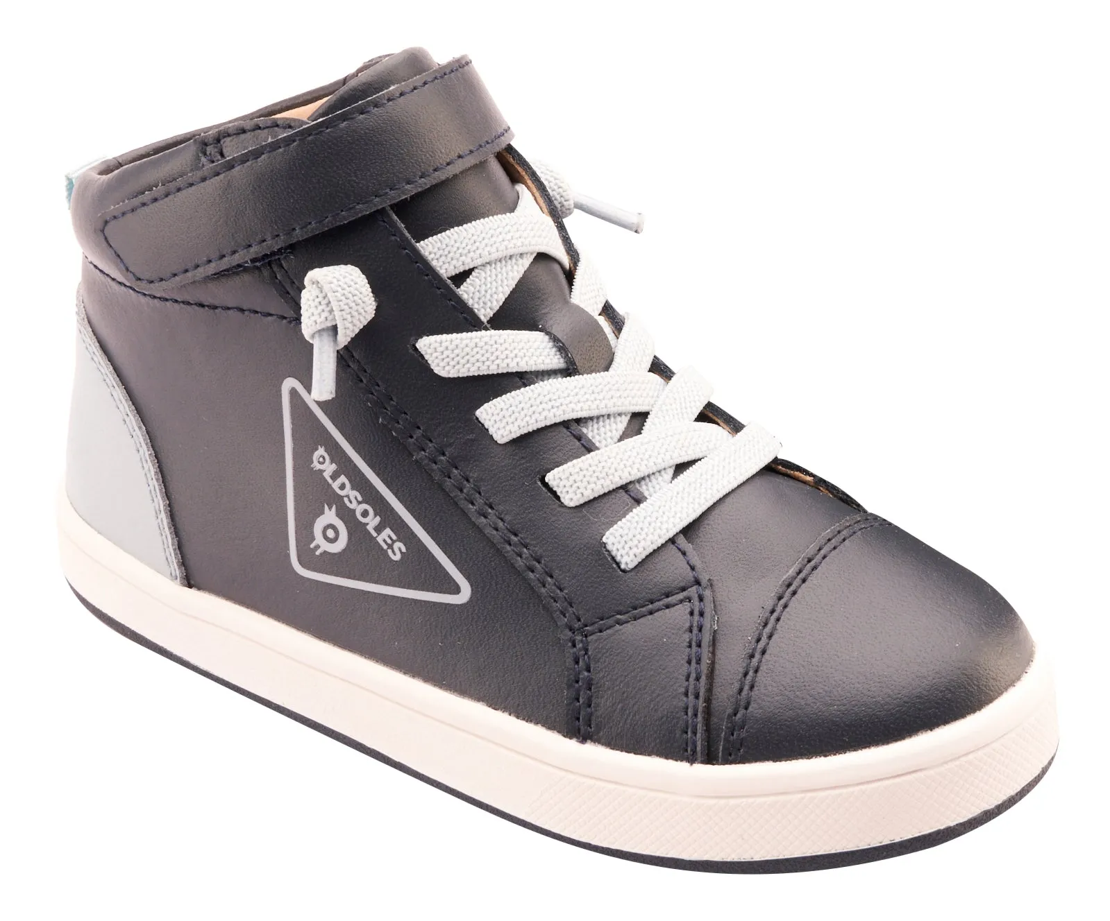 Old Soles Boy's 1000 Brigade High Top Casual Shoes - Navy / Dusty Blue / White Navy Sole
