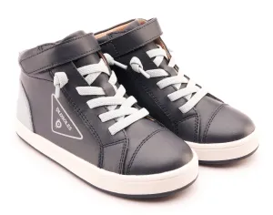 Old Soles Boy's 1000 Brigade High Top Casual Shoes - Navy / Dusty Blue / White Navy Sole