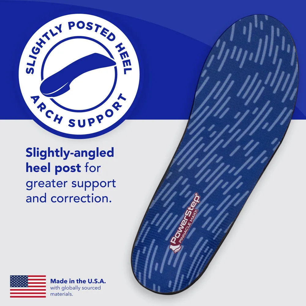 PowerStep Maxx Insoles | Corrective Orthotic Insoles for Overpronation, Max Stability
