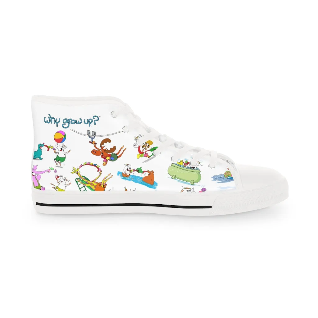 Rubes Cartoons Why Grow Up Men's High Top Sneakers