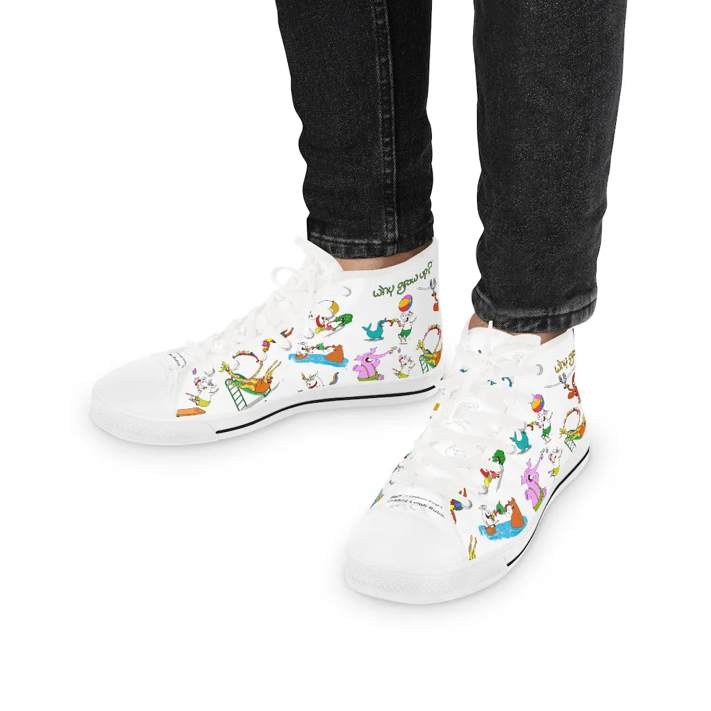 Rubes Cartoons Why Grow Up Men's High Top Sneakers