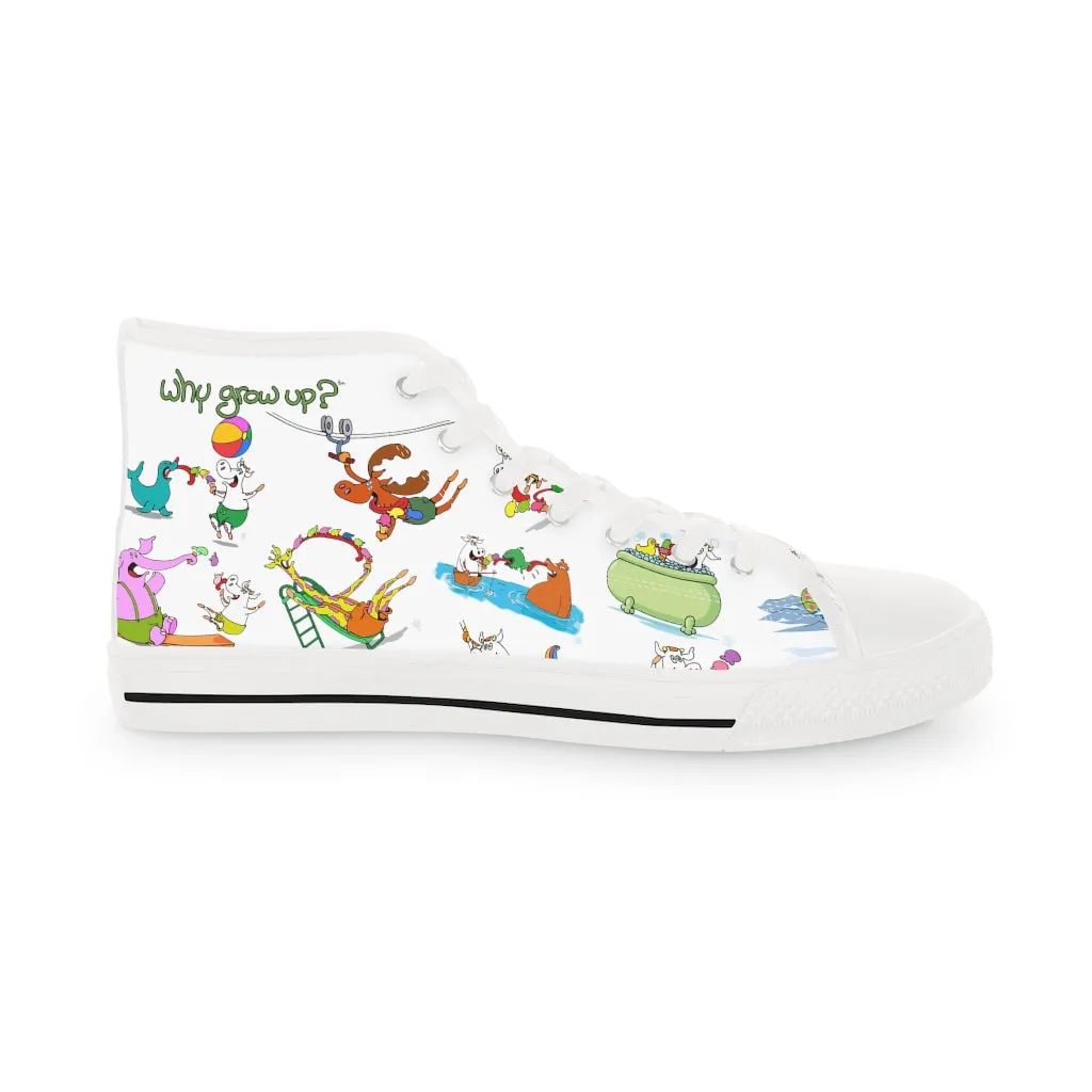 Rubes Cartoons Why Grow Up Men's High Top Sneakers