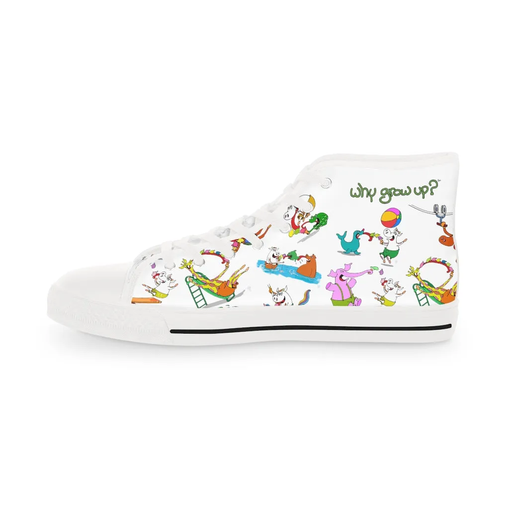 Rubes Cartoons Why Grow Up Men's High Top Sneakers